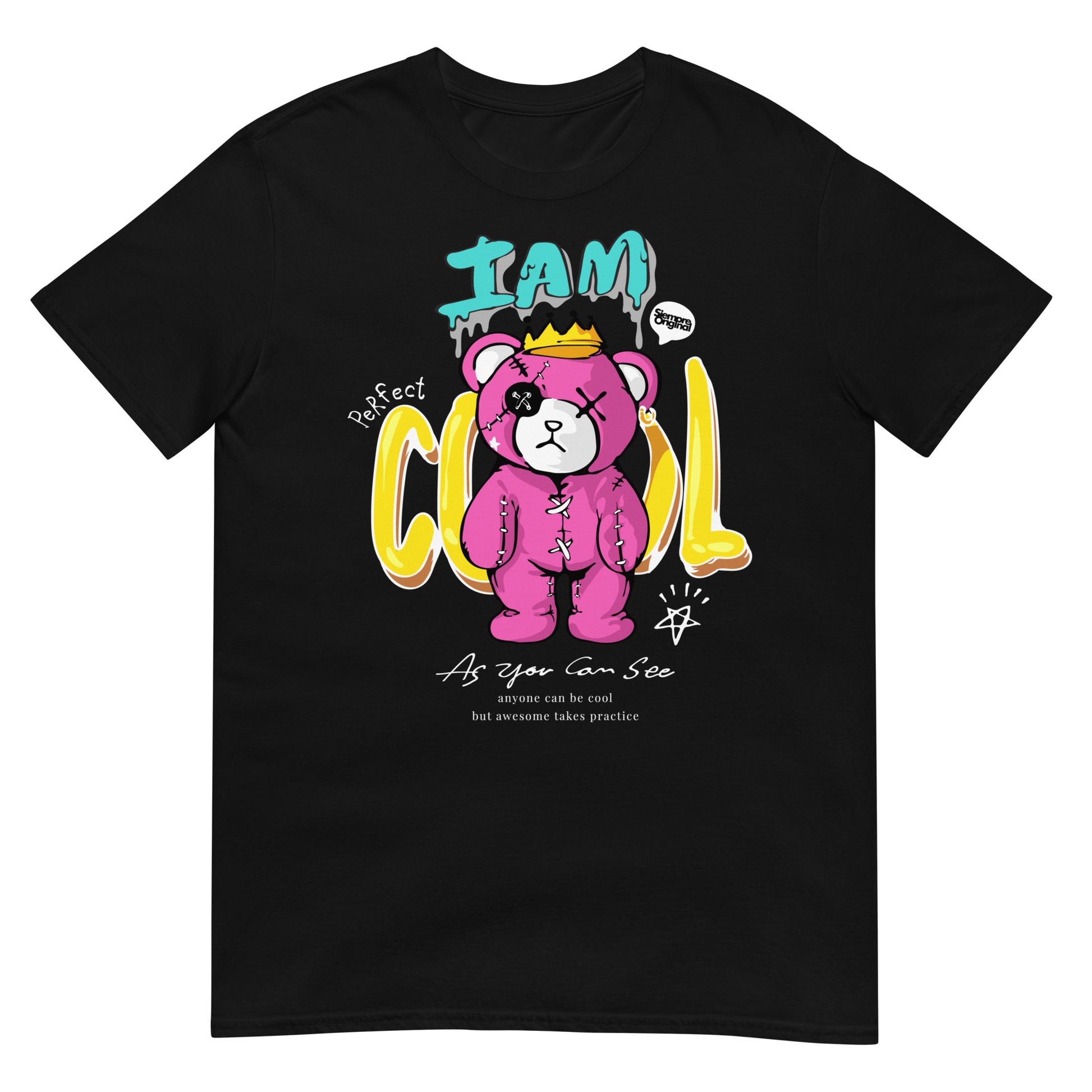 camiseta teddy bear cool negra