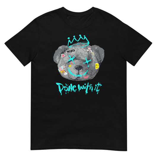 camiseta teddy bear done with it siempre original urban en color negro
