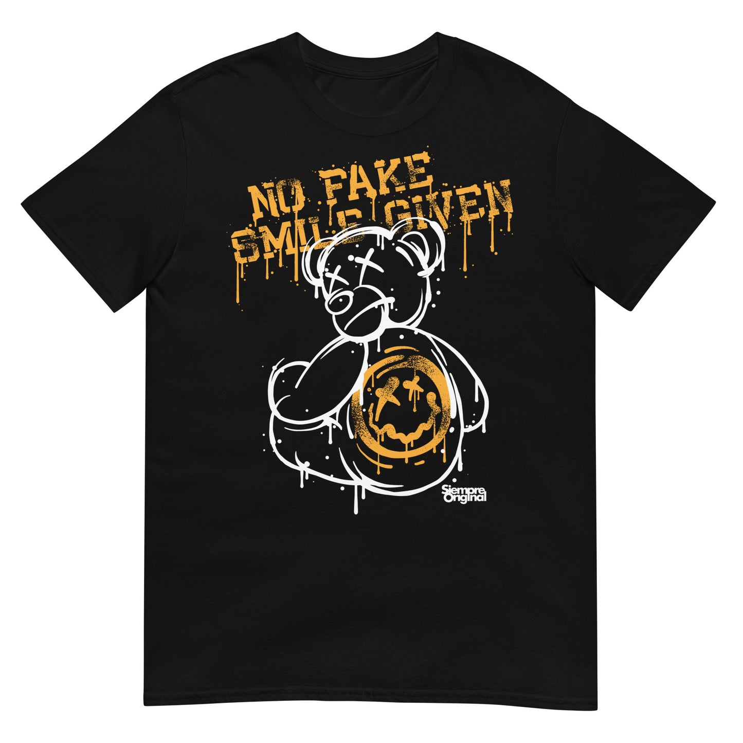 camiseta teddy bear street art negra