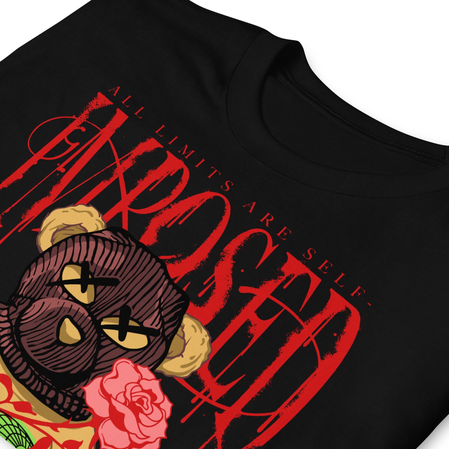 detalle de camiseta teddy bear urban negra