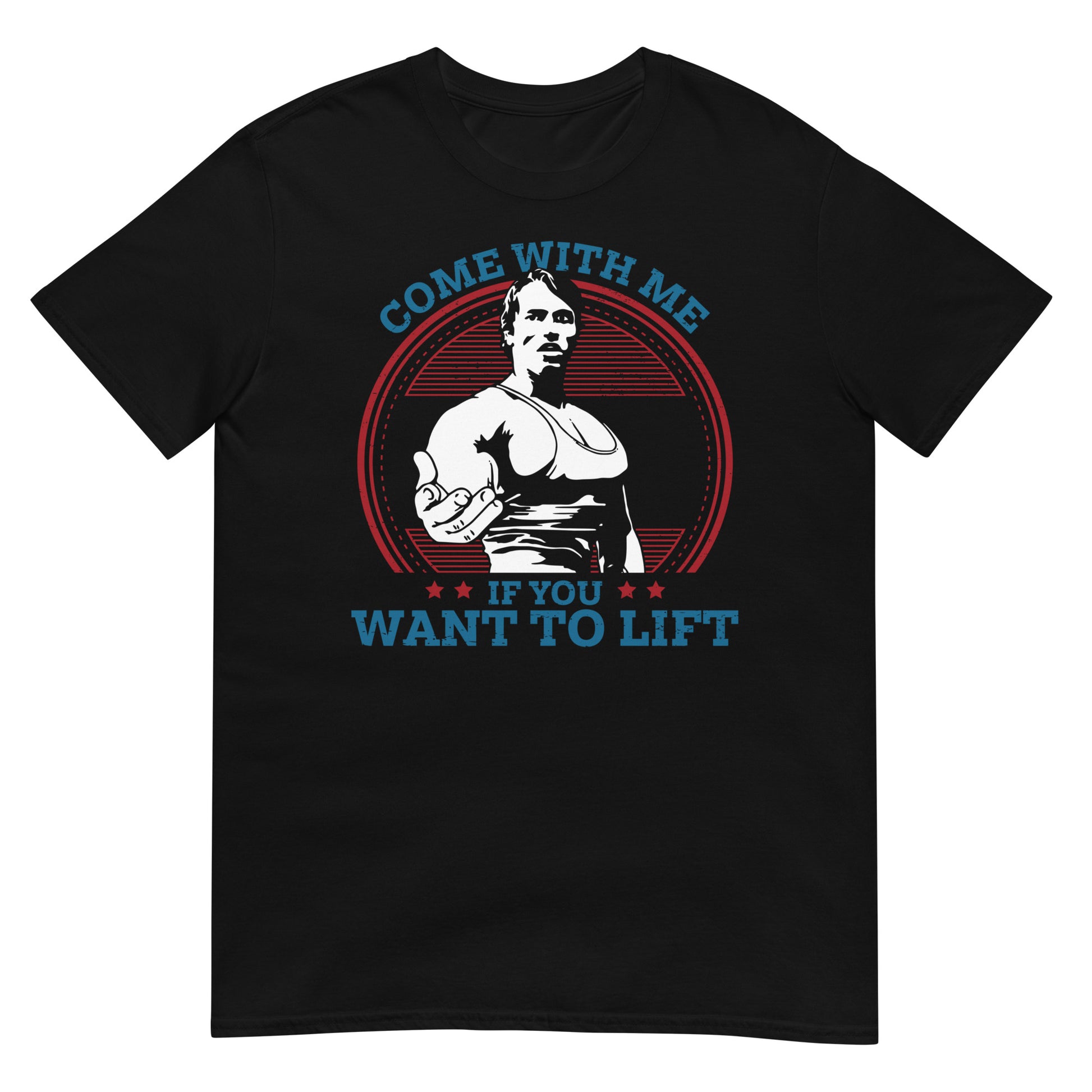 camiseta come with me if you want to lift arnold negra