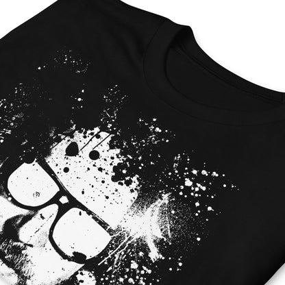 detalle de camiseta the dude el gran lebowski negra
