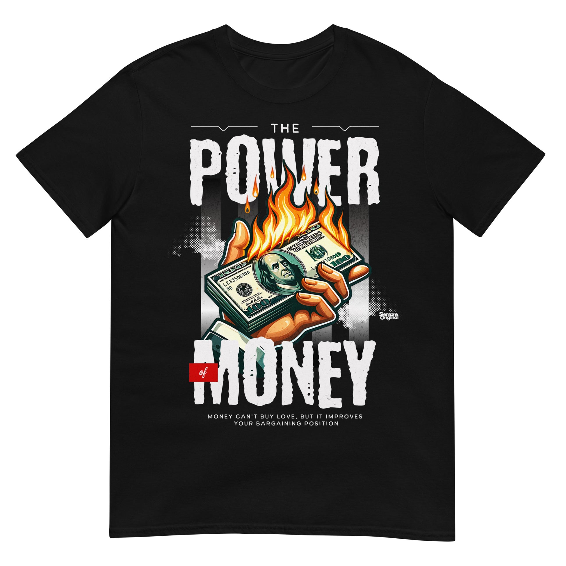 camiseta the power of money siempre original urban en color negro