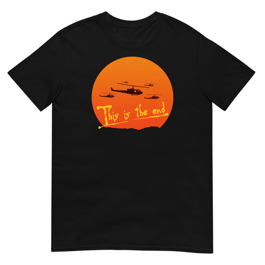 camiseta this is the end helicopteros negra