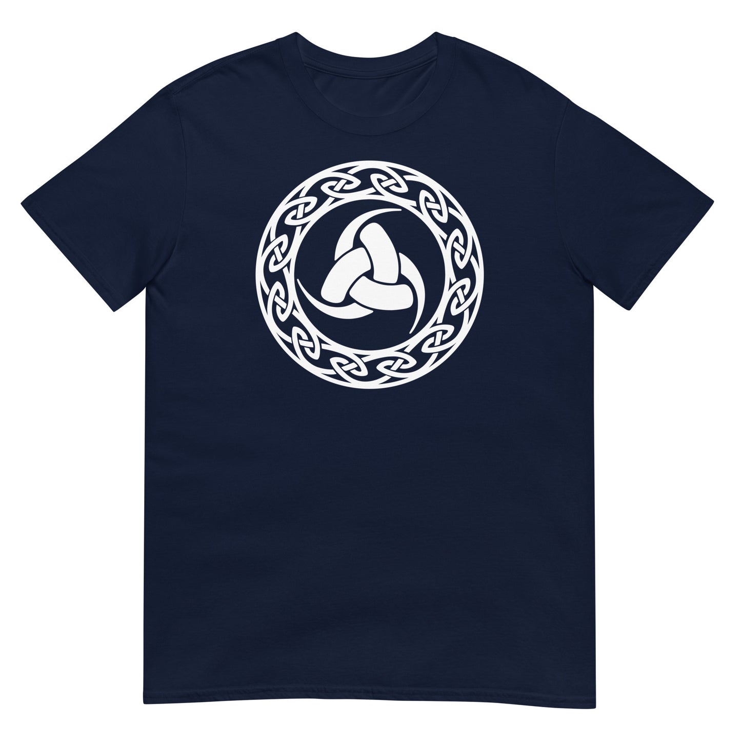 camiseta triple cuerno de odin vikingo azul marino