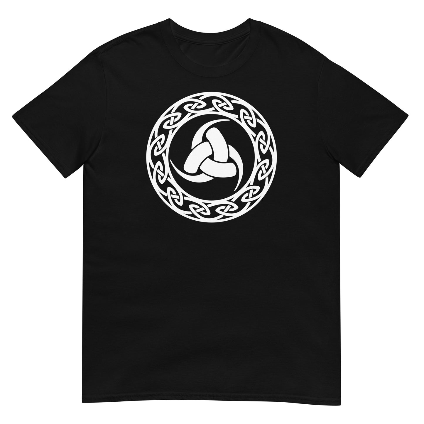 camiseta triple cuerno de odin vikingo negra