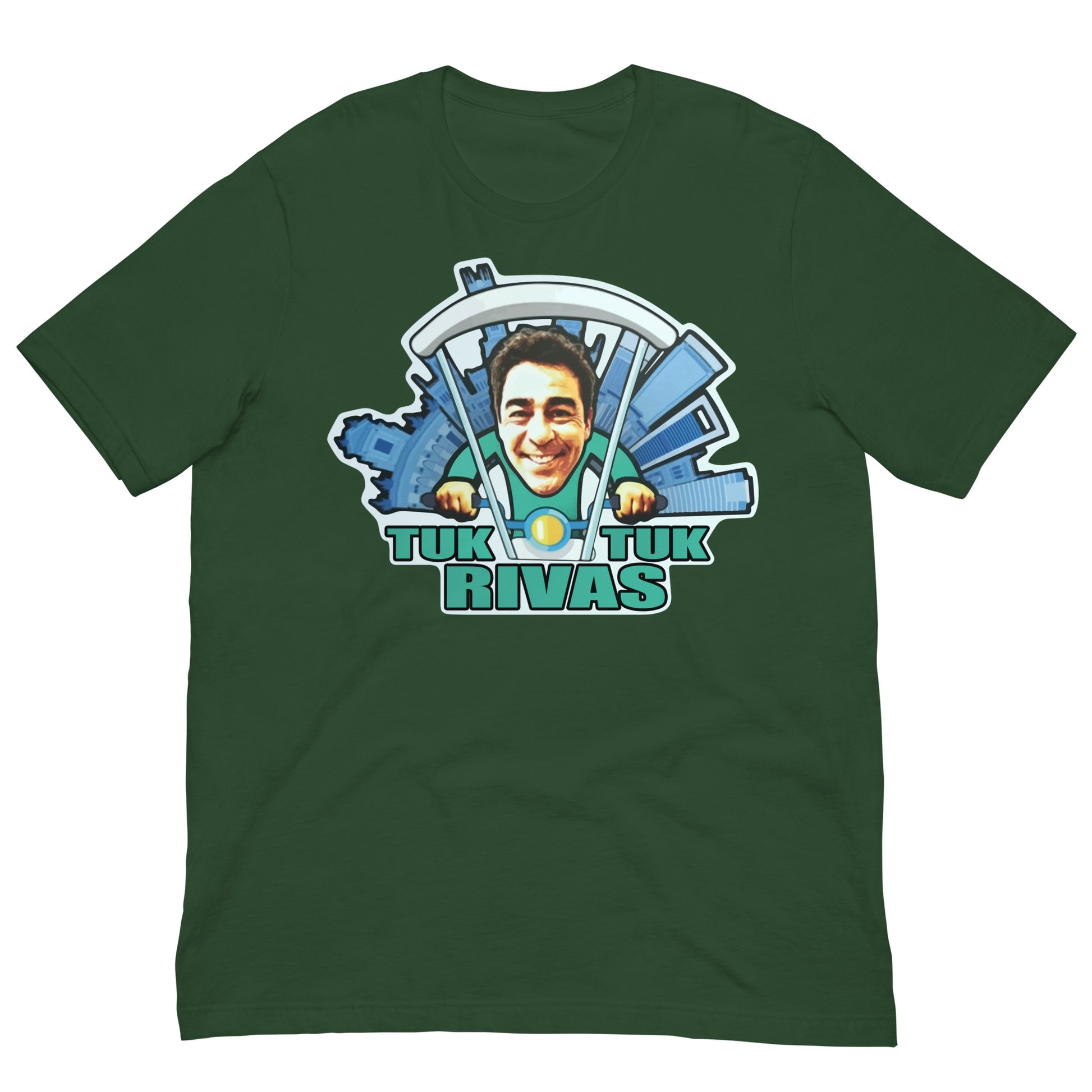 camiseta tuk tuk rivas amador la que se avecina en color verde botella