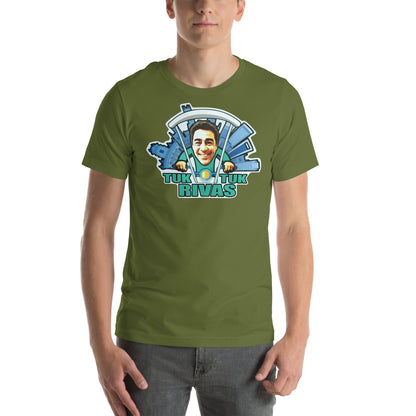 hombre con camiseta tuk tuk rivas amador la que se avecina en color verde oliva