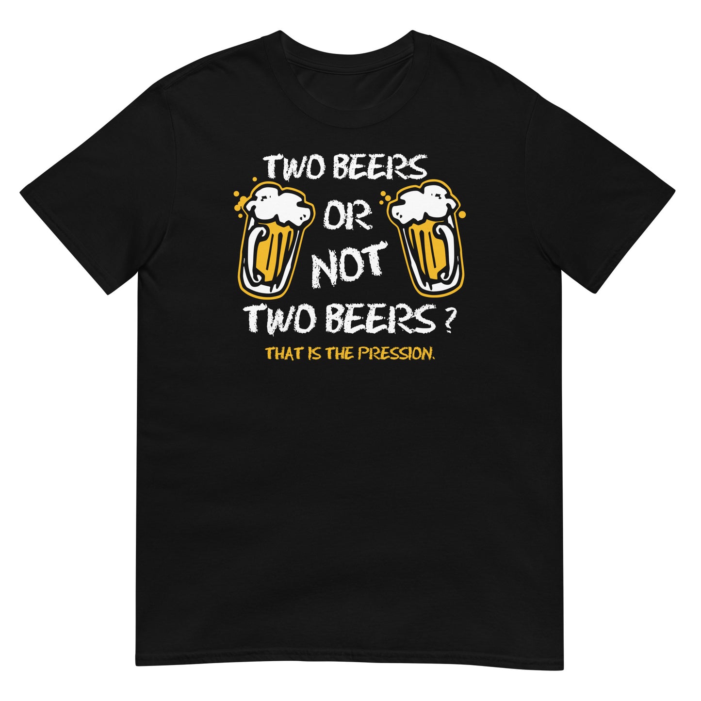 camiseta two beers or not two beers cerveza hamlet en color negro