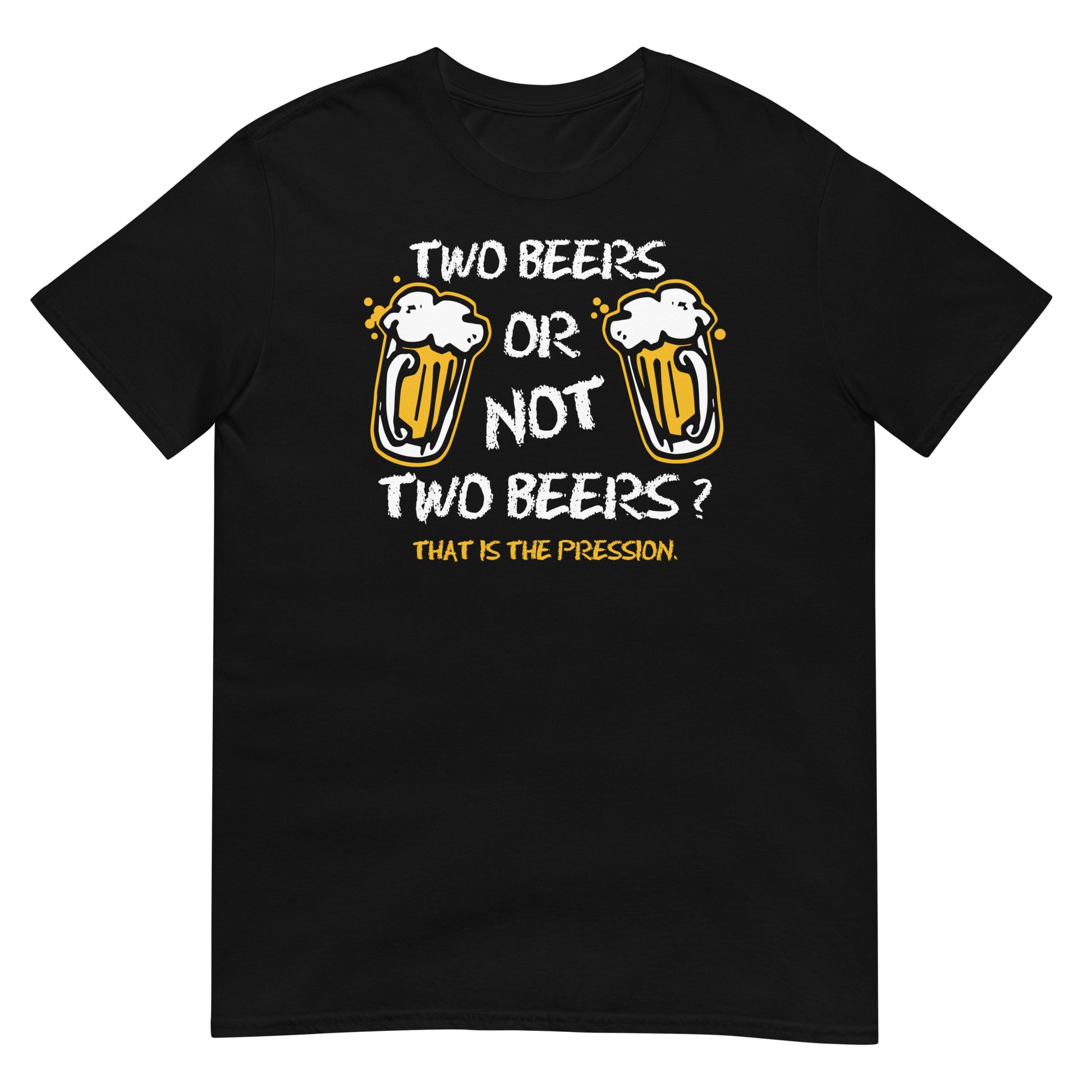 camiseta two beers or not two beers cerveza hamlet en color negro