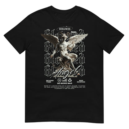 camiseta urbana angel blessed bendecido siempre original en color negro