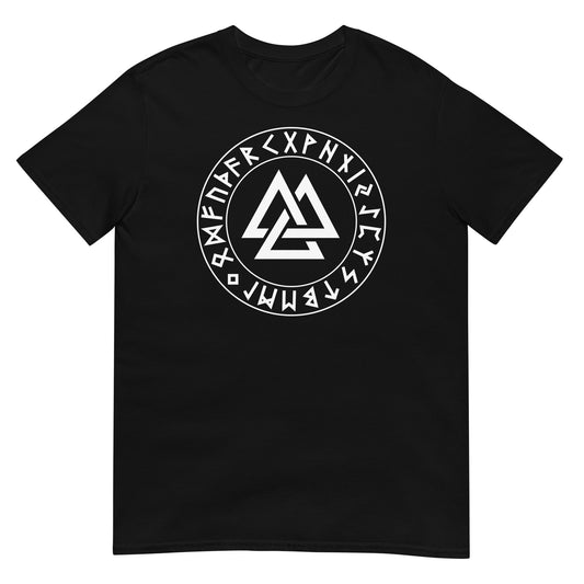 camiseta valknut vikingo negra