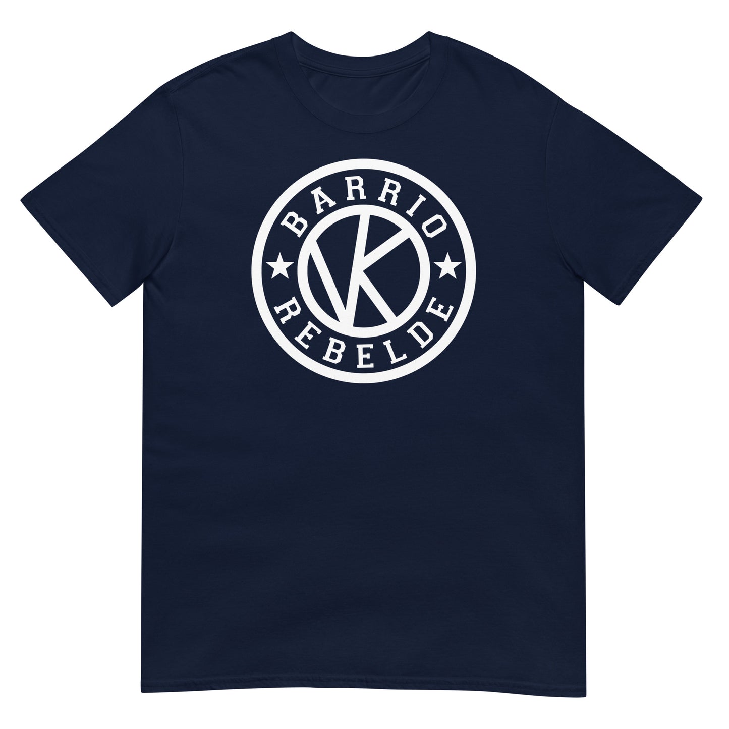 camiseta vallekas barrio rebelde azul marino