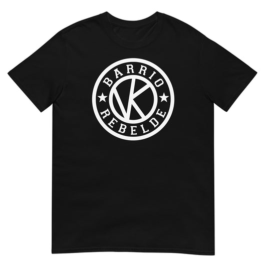 camiseta vallekas barrio rebelde negra