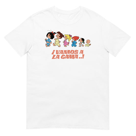 camiseta la familia telerin vamos a la cama blanca