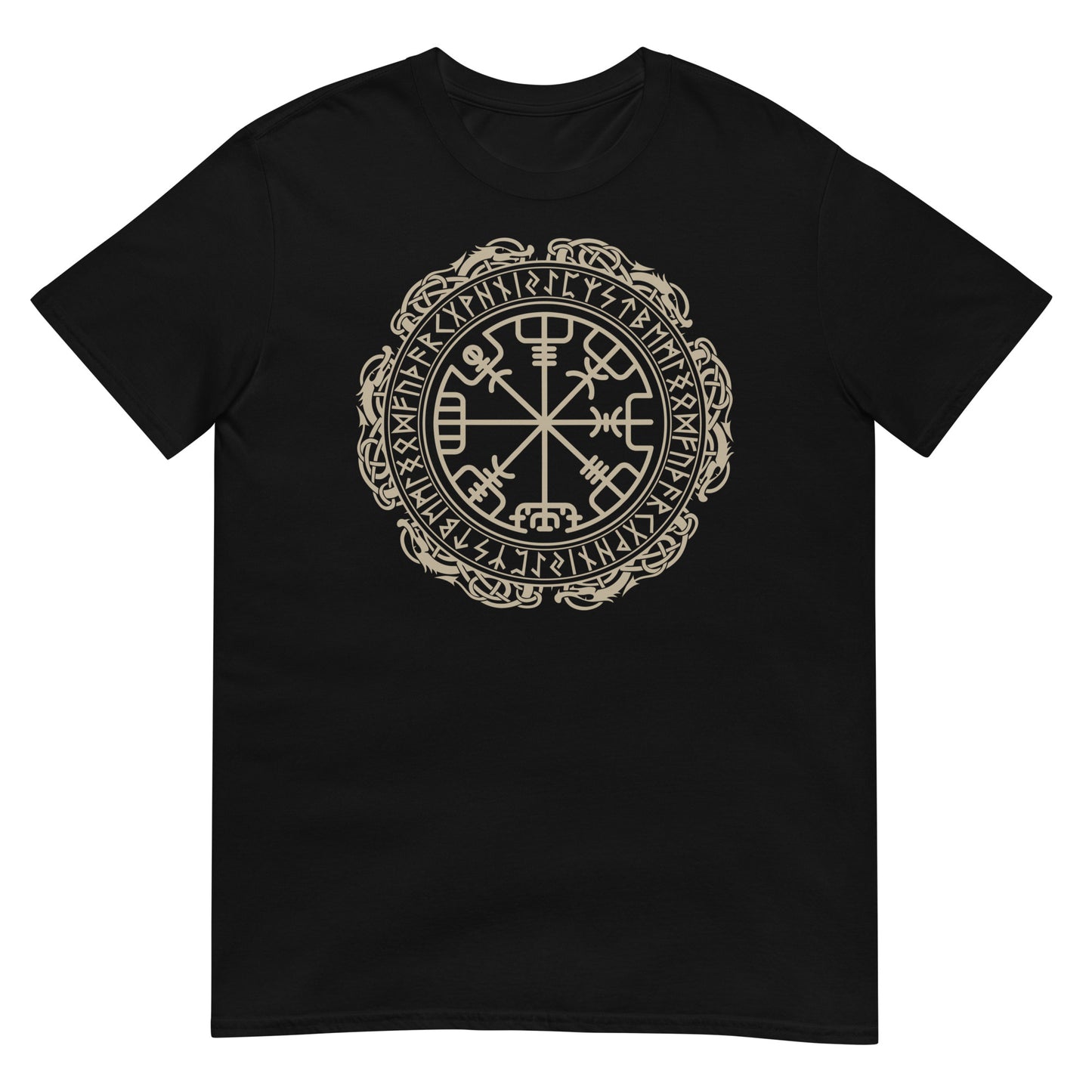 camiseta vegvisir vikingo negra