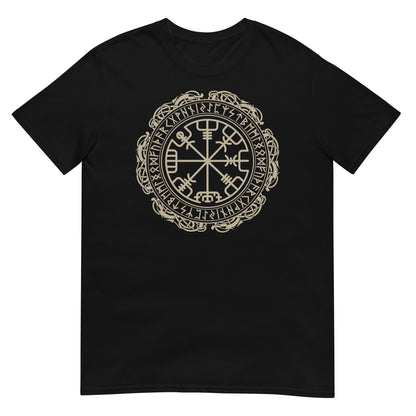 camiseta vegvisir vikingo negra