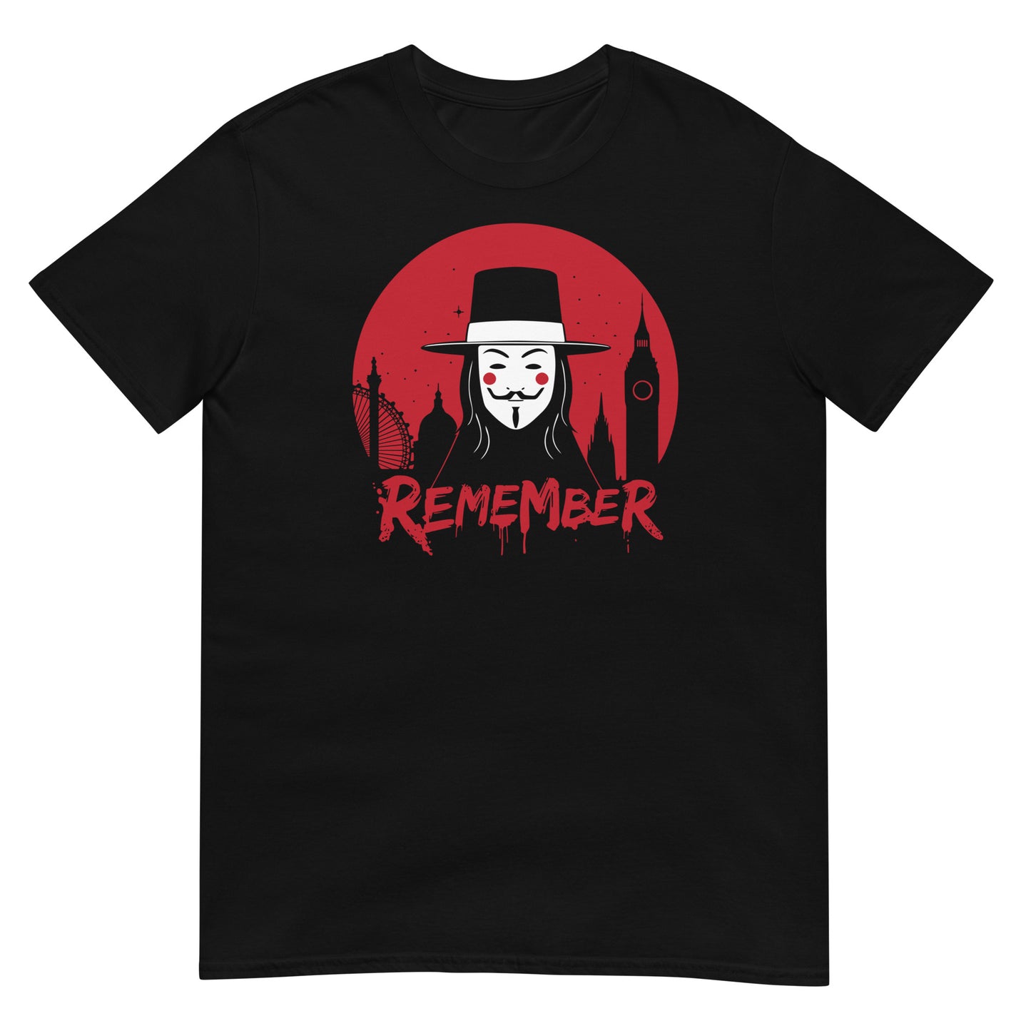 camiseta v de vendetta remember negra
