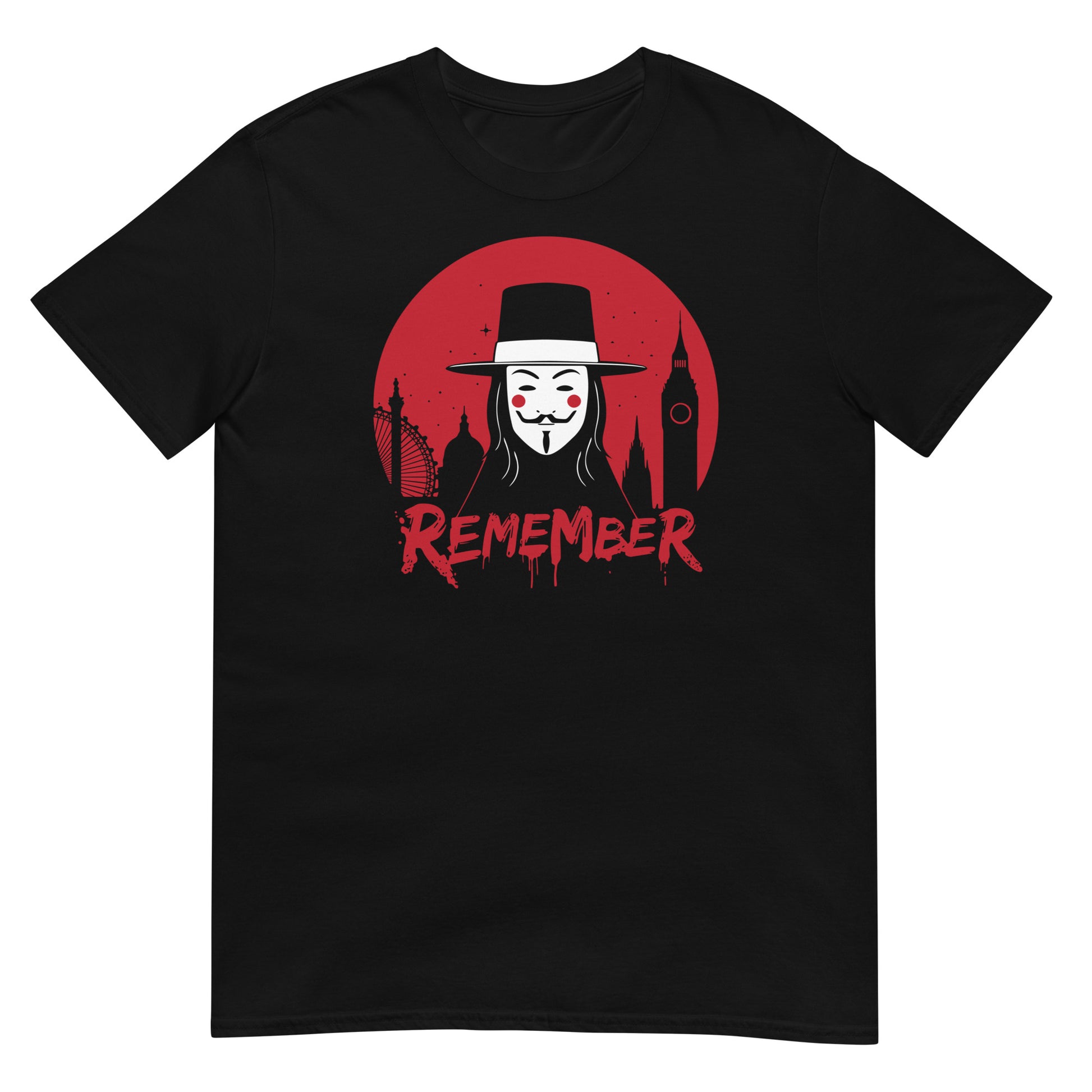 camiseta v de vendetta remember negra