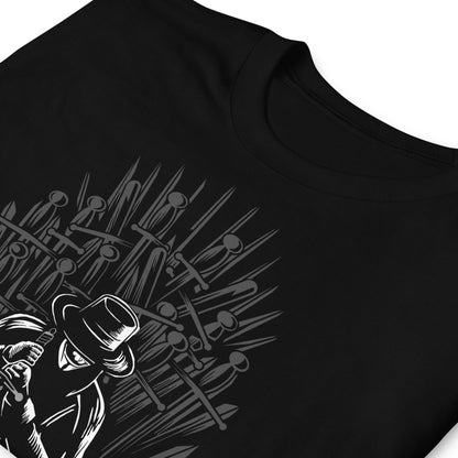 detalle de camiseta v de vendetta juego de tronos negra