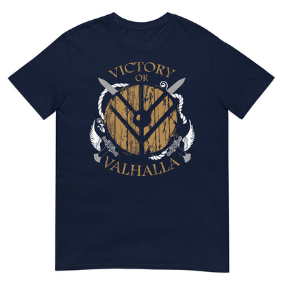camiseta victory or valhalla vikingo azul marino
