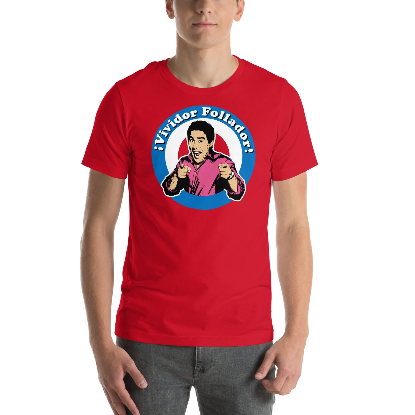 hombre con camiseta vividor follador amador la que se avecina roja