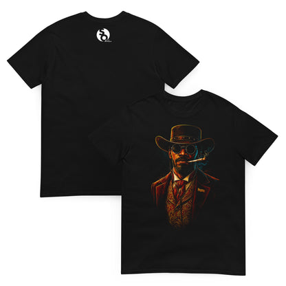 camiseta django desencadenado delante y detras negra
