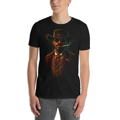 hombre con camiseta django desencadenado negra