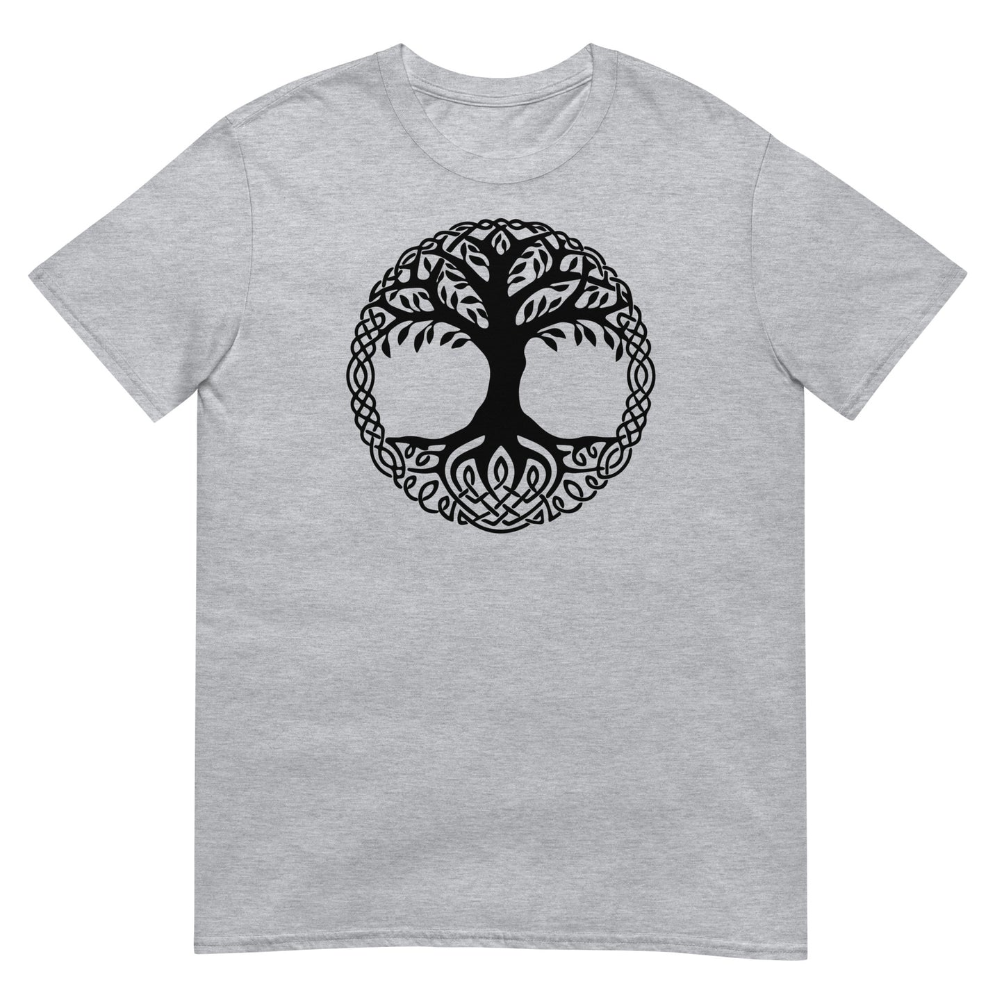 camiseta yggdrasil arbol de la vida gris