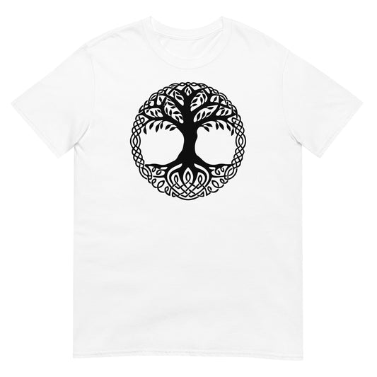 camiseta yggdrasil arbol de la vida blanca