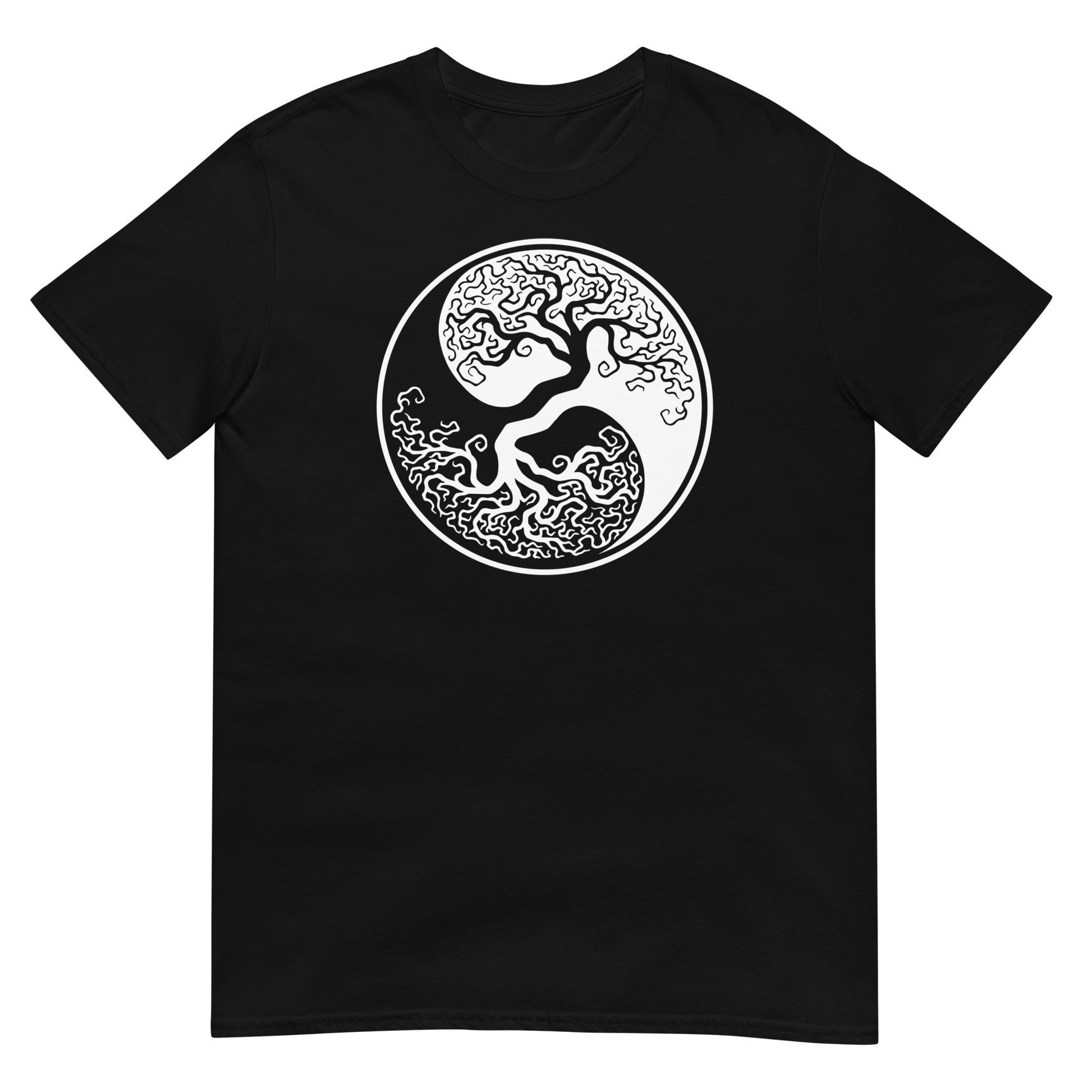 camiseta yggdrasil vikingo arbol de la vida negra