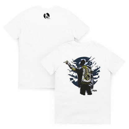 camiseta zombie pop michael jackson delante y detras blanca