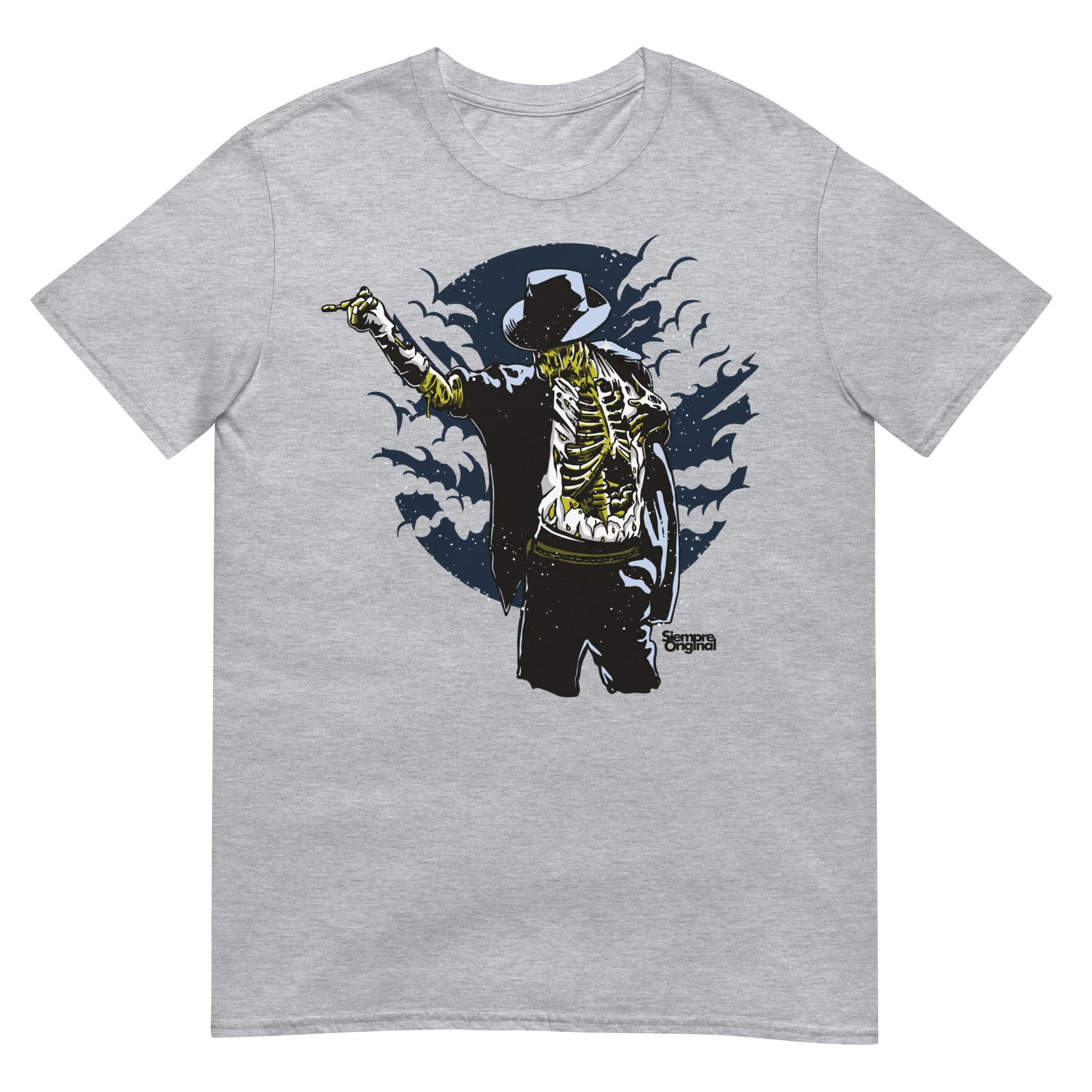 camiseta zombie pop michael jackson gris