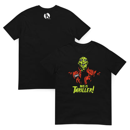 camiseta zombie thriller michael jackson delante y detras negra