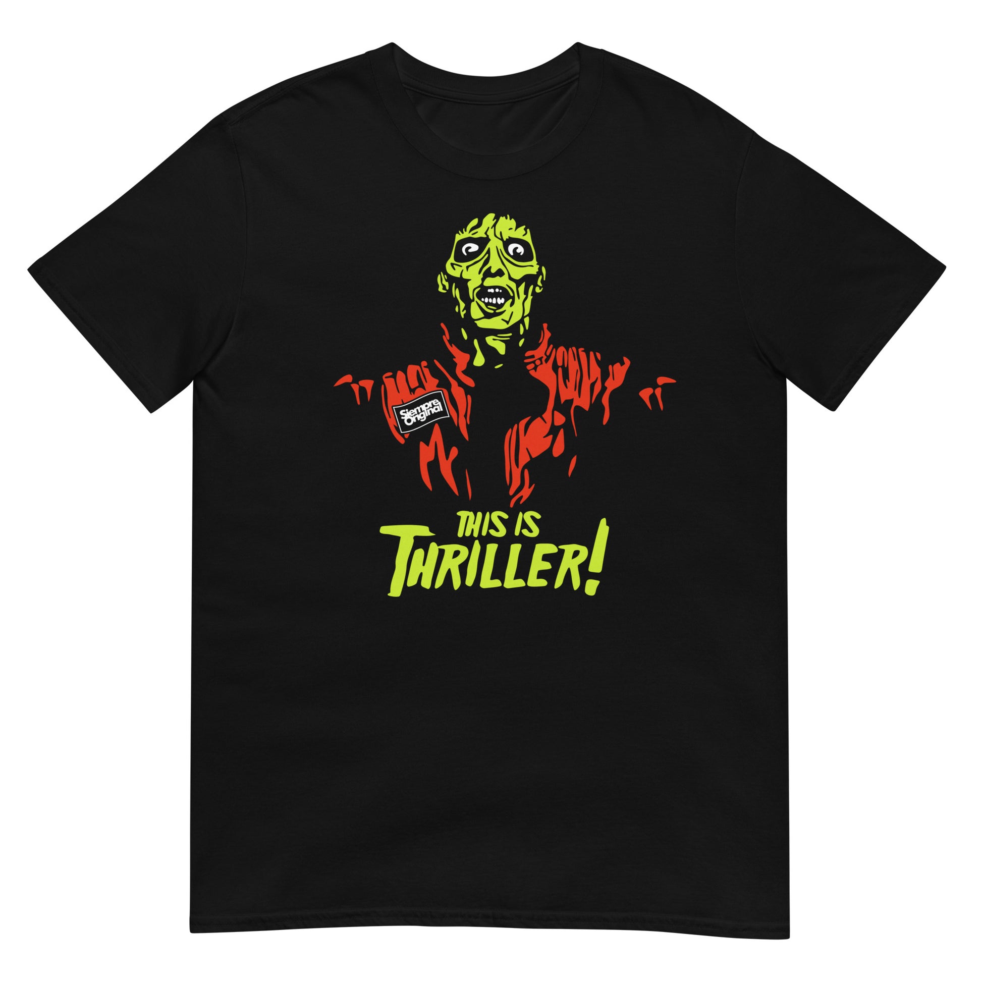 camiseta zombie thriller michael jackson negra