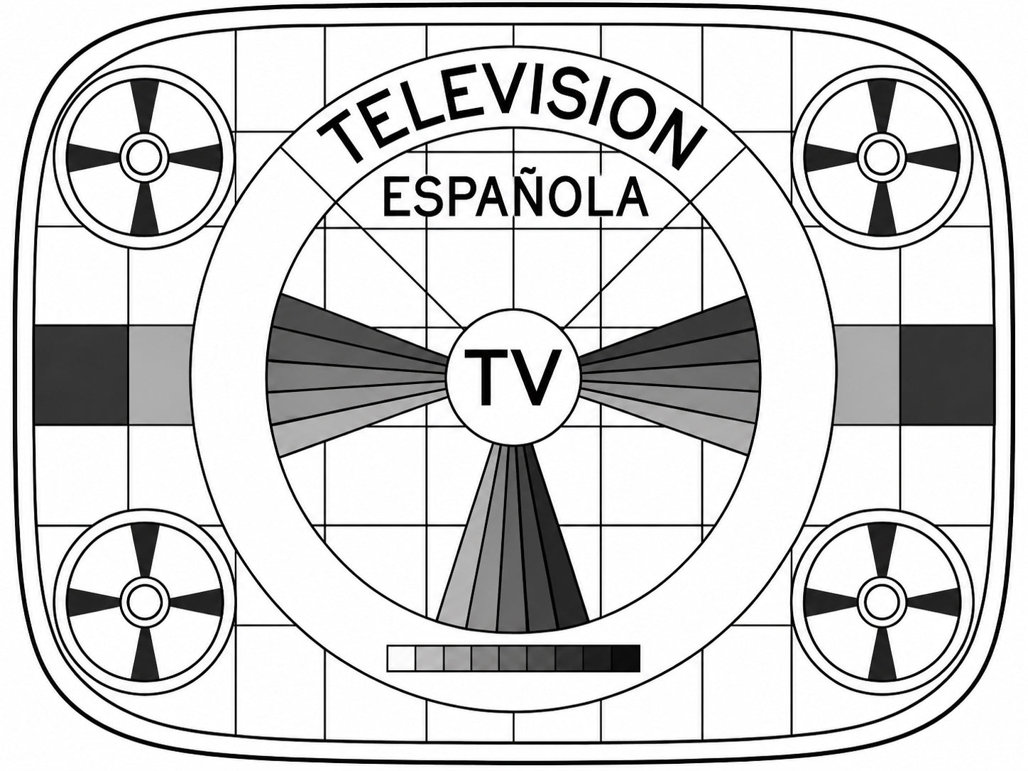 Carta de ajuste de TVE en blanco y negro