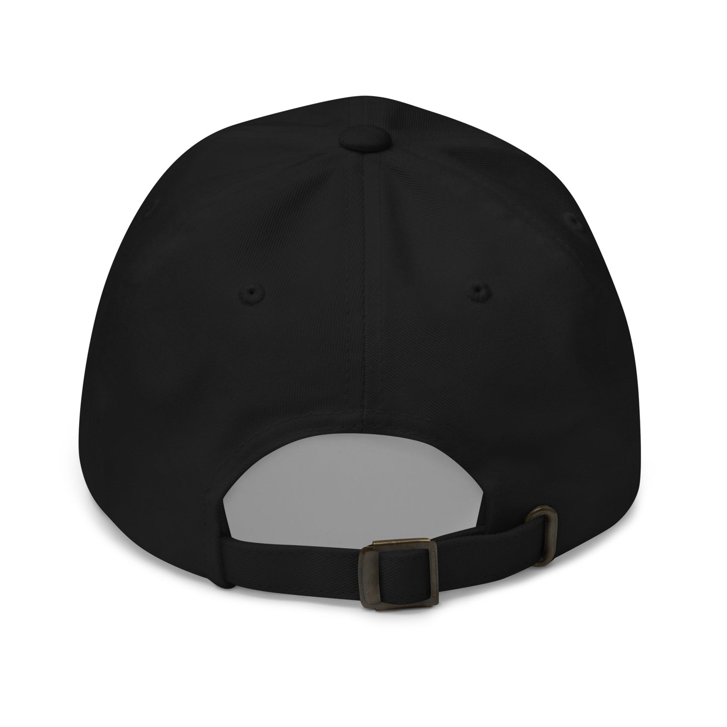 Gorra de Béisbol con logo Siempre Original bordado. Color Negro. Trasera.