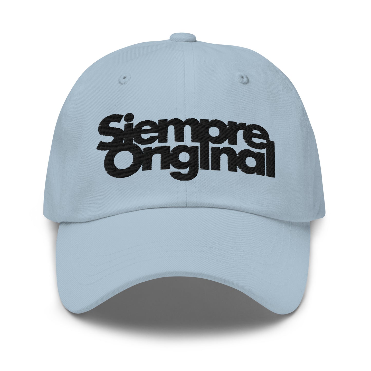 Gorra de Béisbol con logo Siempre Original bordado. Color Azul Claro.