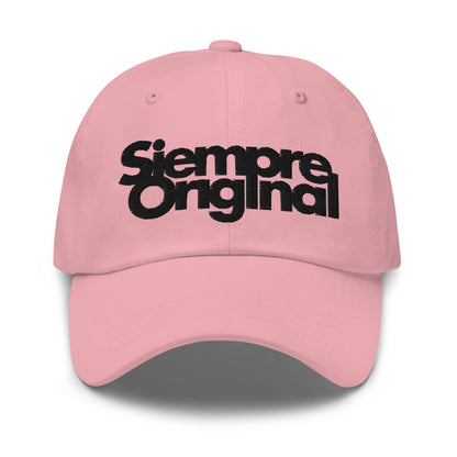 Gorra de Béisbol con logo Siempre Original bordado. Color Rosa.