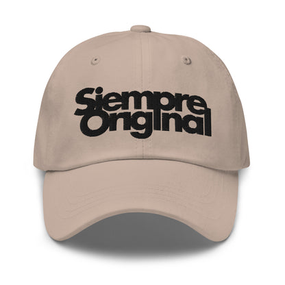 Gorra de Béisbol con logo Siempre Original bordado. Color Piedra.