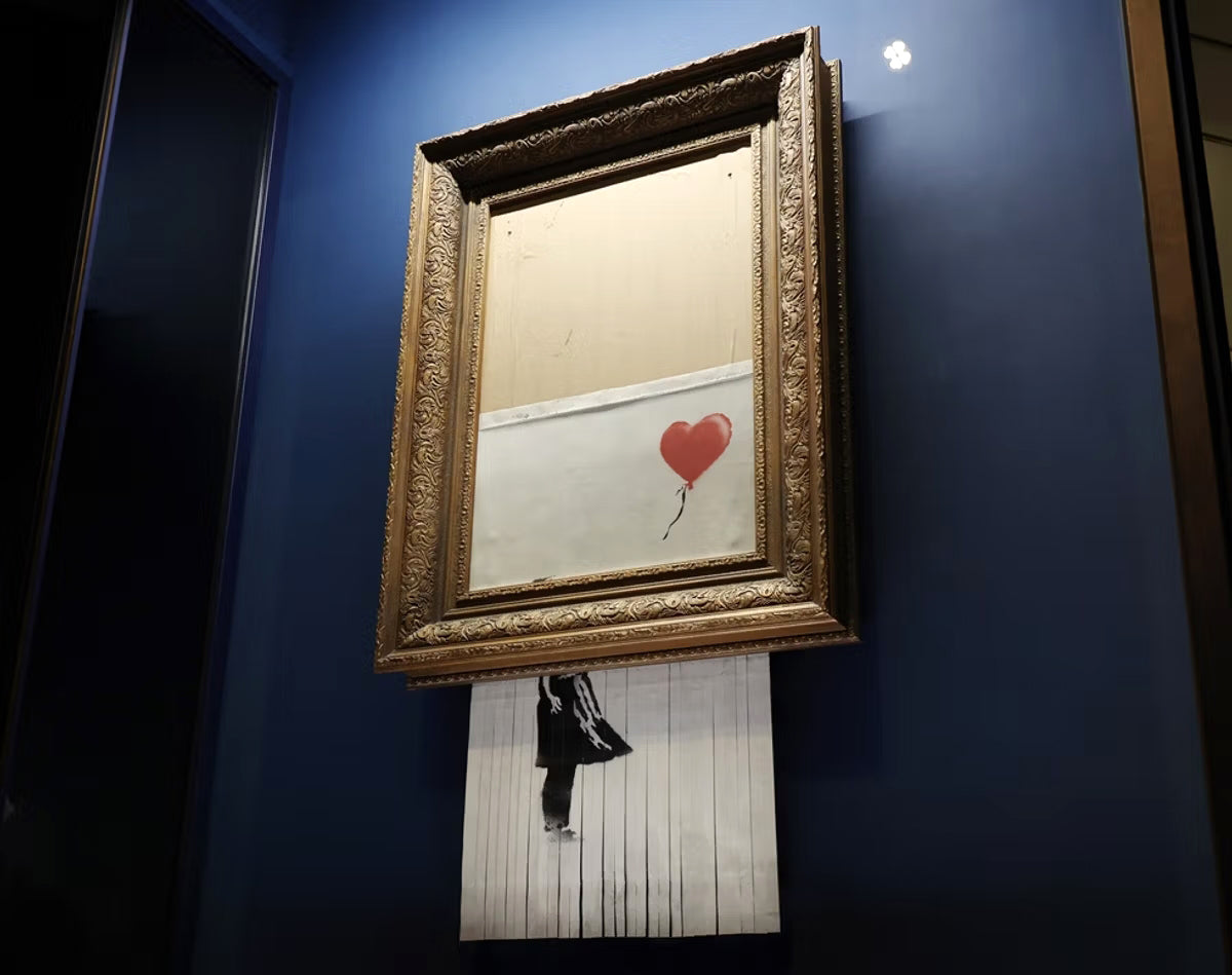 Girl with Balloon de Banksy en la subasta de Sotheby's