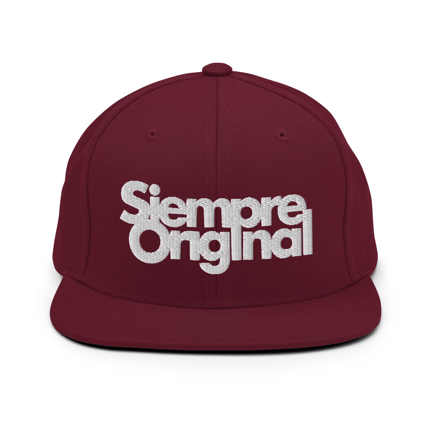 gorra snapback con logo siempre original granate