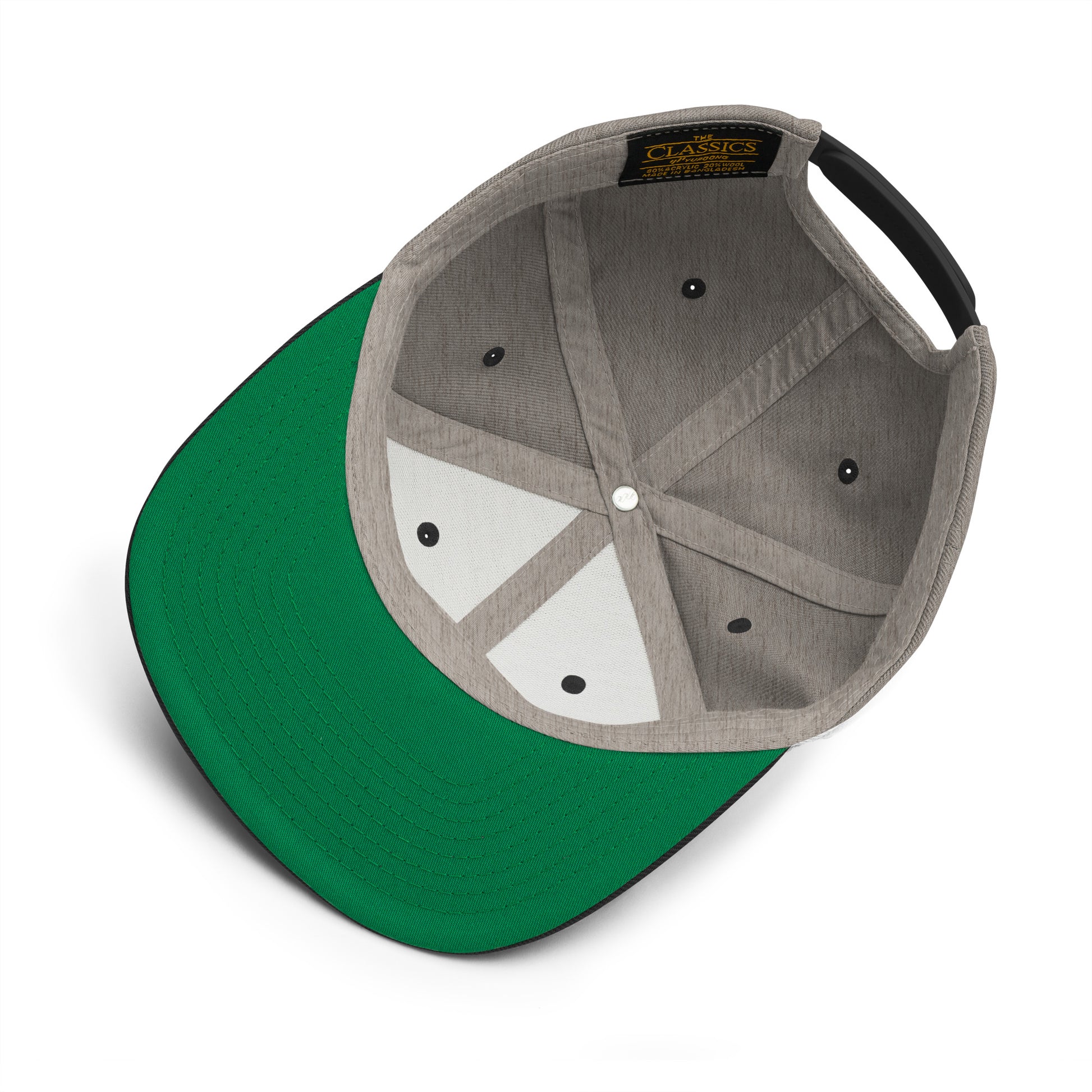 gorra snapback siempre original debajo gris jaspeado negra