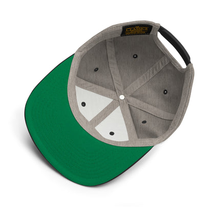 gorra snapback siempre original debajo gris jaspeado negra