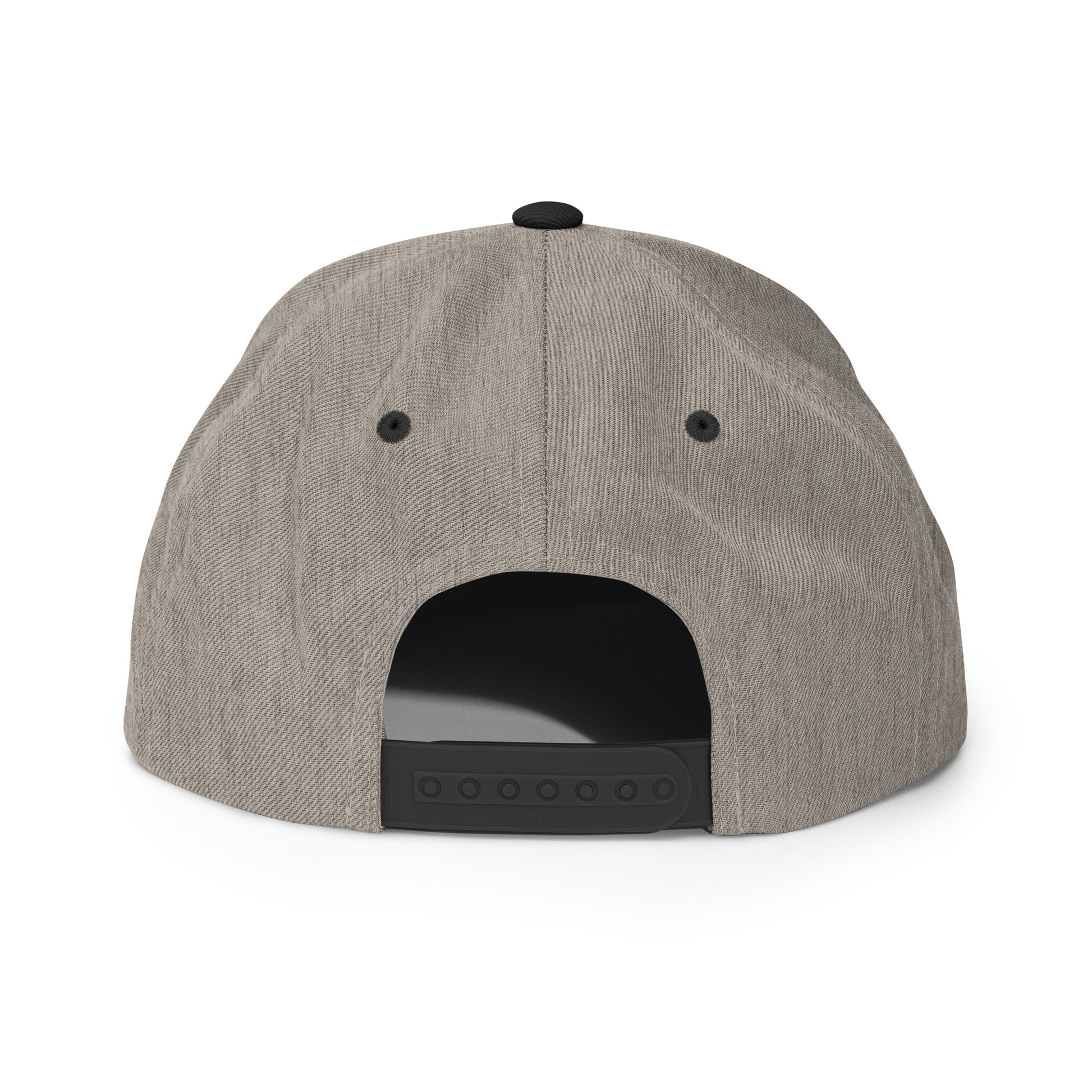 gorra snapback siempre original detras gris jaspeado negra