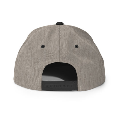 gorra snapback siempre original detras gris jaspeado negra
