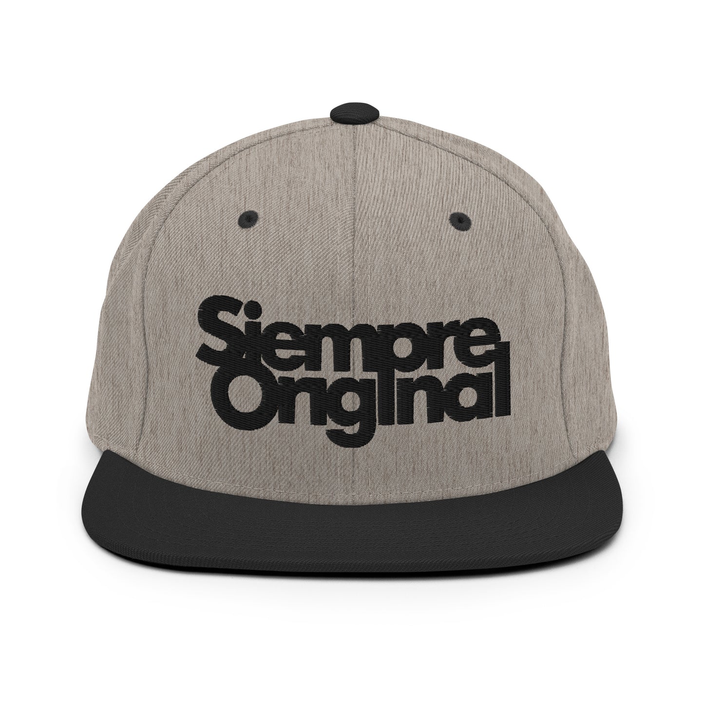 gorra snapback siempre original gris jaspeado negra