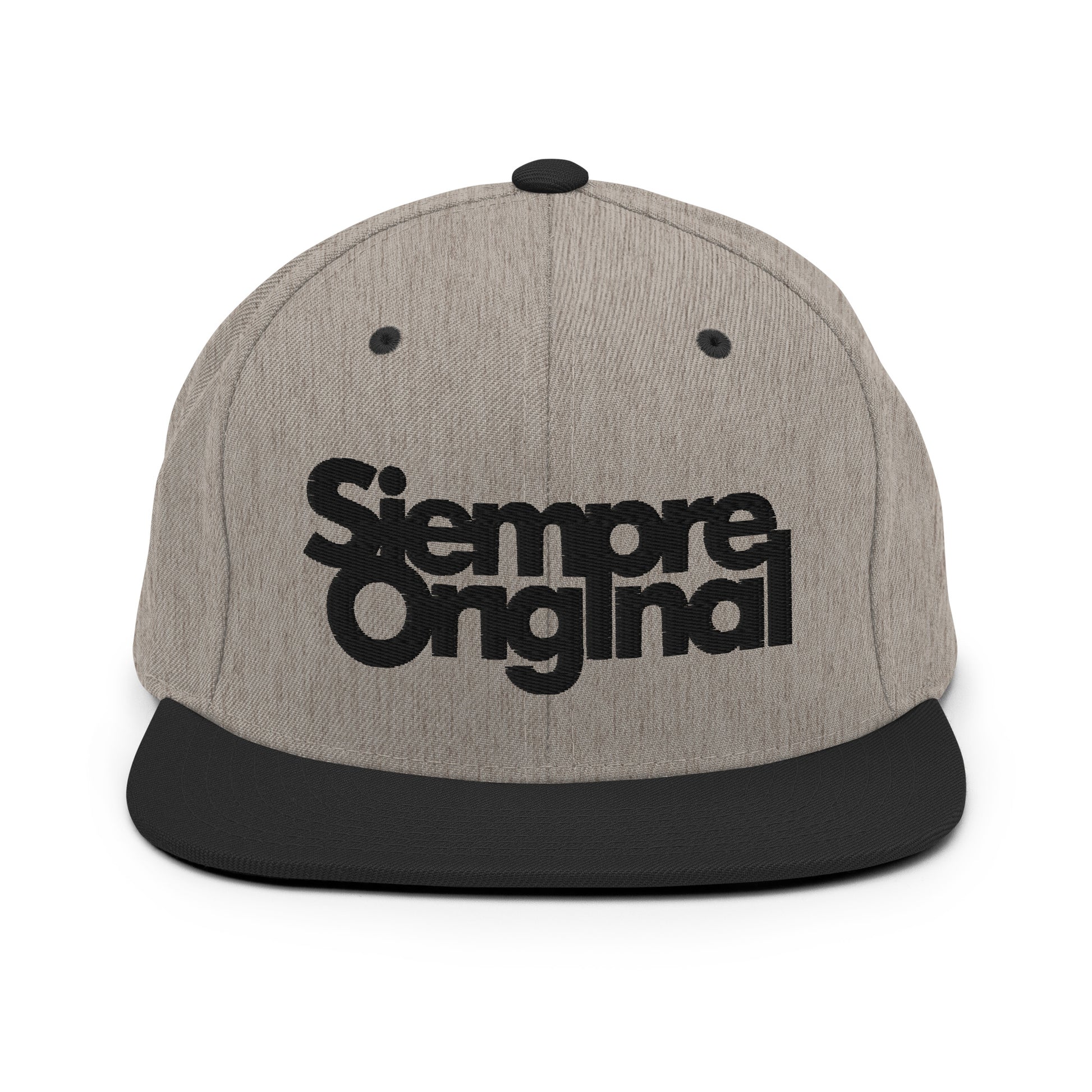 gorra snapback siempre original gris jaspeado negra