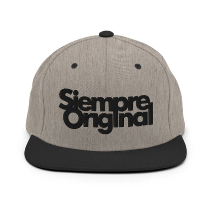 gorra snapback siempre original gris jaspeado negra