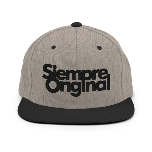 gorra snapback siempre original gris jaspeado negra